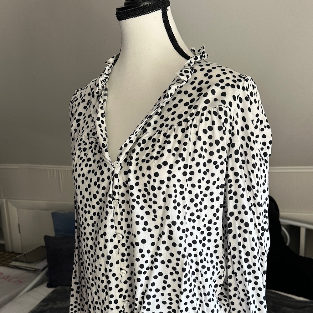 Baukjen Chic Black and White Polka Dot Blouse